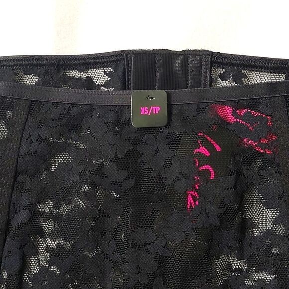 New With Tag La Senza Size XS High Waist‎ Black Garter Skirt - Picture 11 of 15